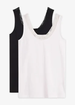 Lot de 2 caracos avec dentelle