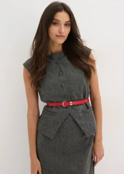 Lot de 2 ceintures avec boucle brillante