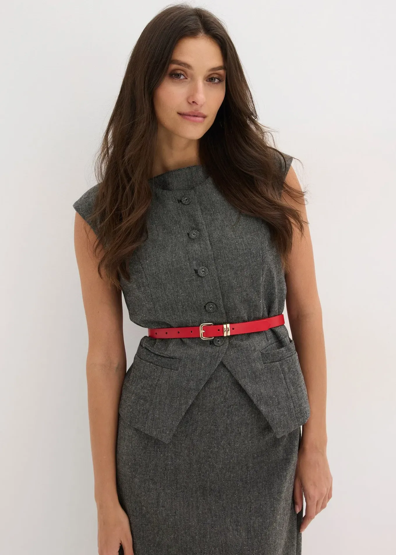 Lot de 2 ceintures avec boucle brillante