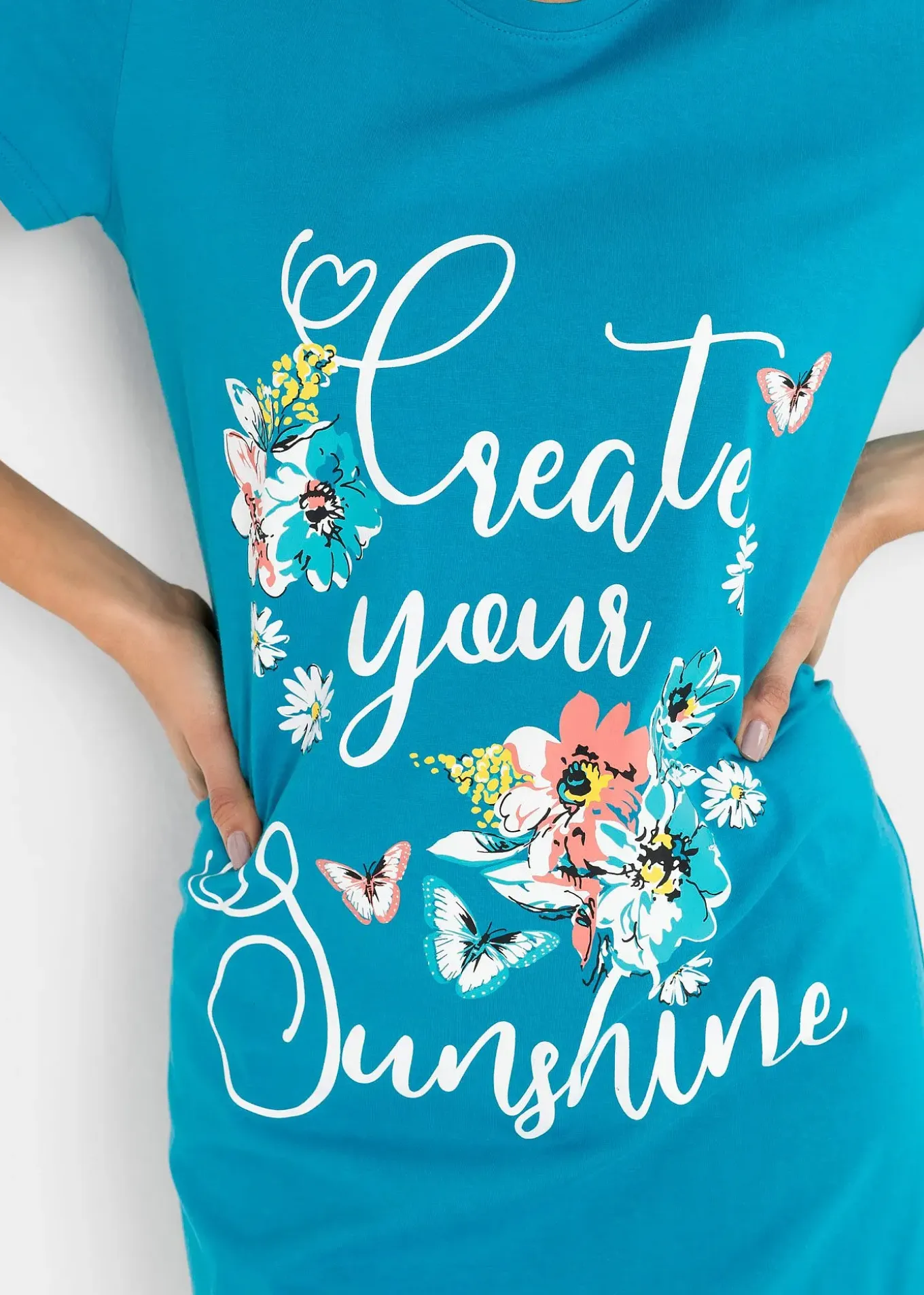 Lot de 2 chemises de nuit courtes 100% coton