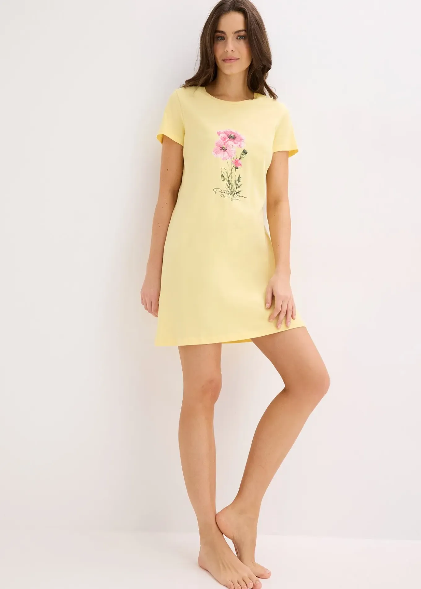 Lot de 2 chemises de nuit courtes 100% coton