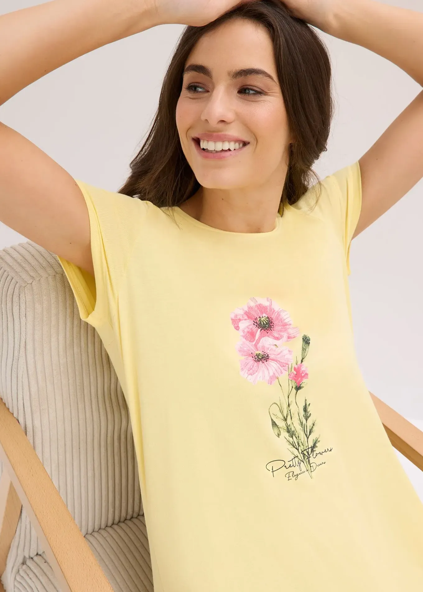 Lot de 2 chemises de nuit courtes 100% coton