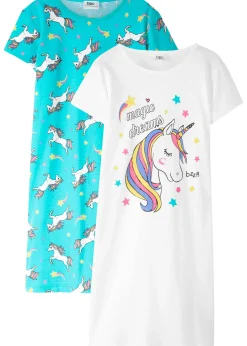 Lot de 2 chemises de nuit 100% coton