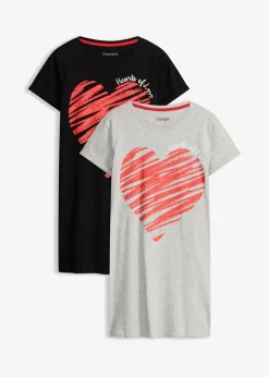 Lot de 2 chemises de nuit 100% coton