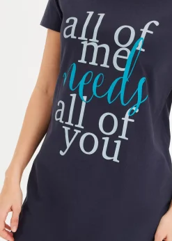 Lot de 2 chemises de nuit courtes 100% coton