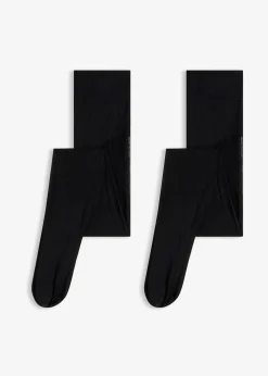 Lot de 2 collants transparents avec ceinture confort 30D