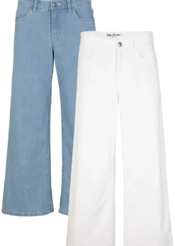 Lot de 2 corsaires en jean taille mi-haute