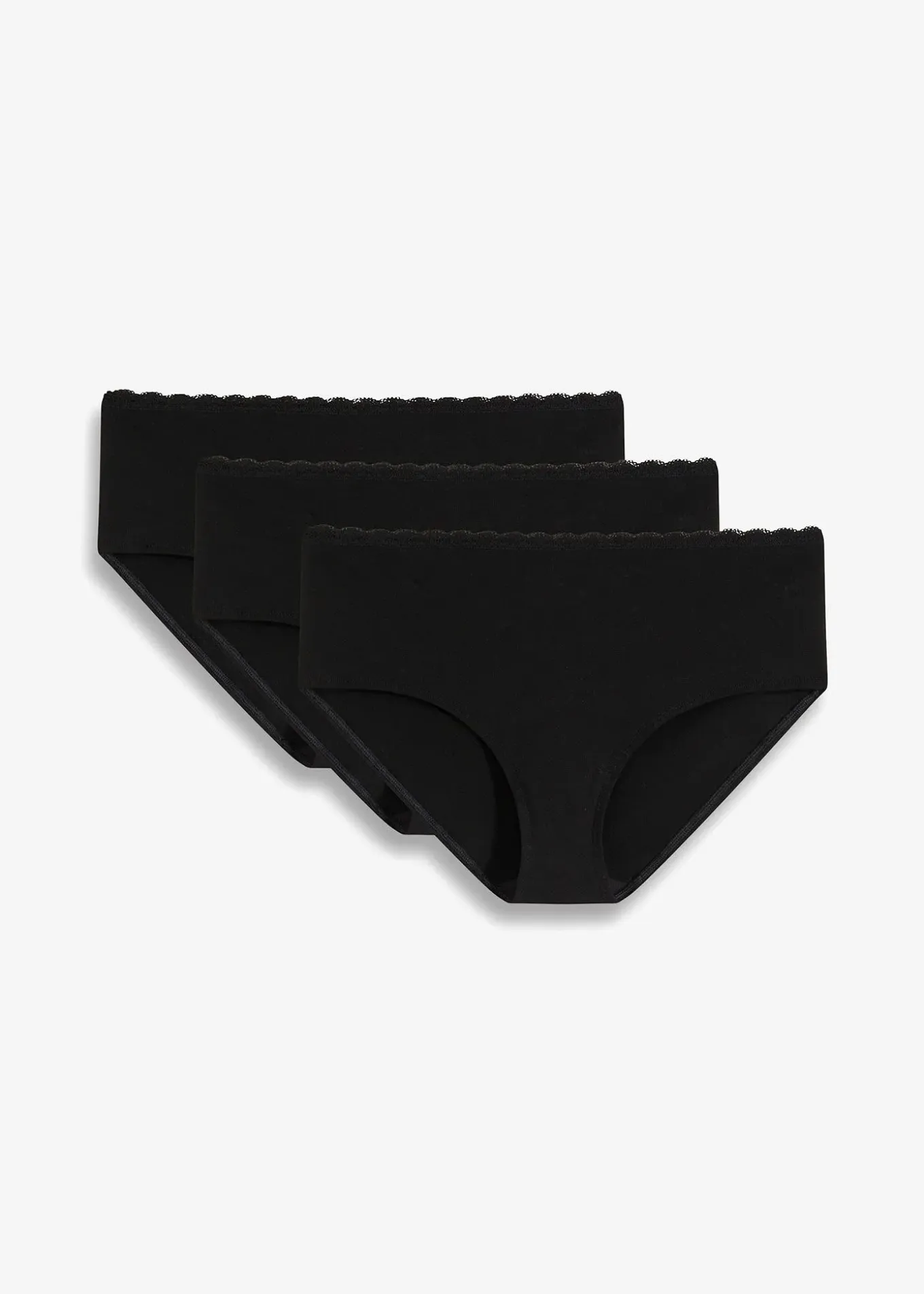 Lot de 3 culottes de grossesse en coton et dentelle