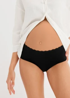 Lot de 3 culottes de grossesse en coton et dentelle