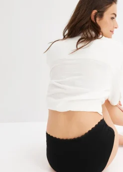 Lot de 3 culottes de grossesse en coton et dentelle