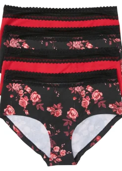 Lot de 4 culottes Maxi avec coton et dentelle