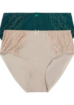 Lot de 2 culottes maxi avec une dentelle délicate