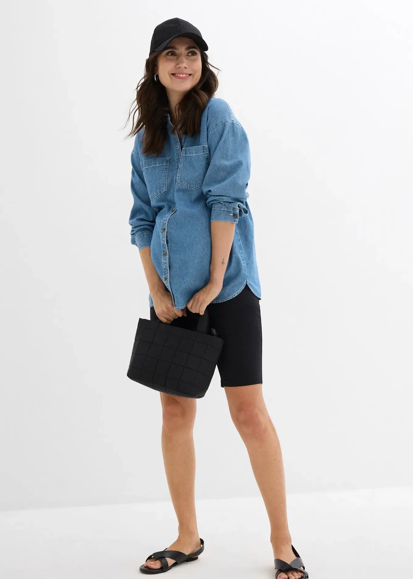 Lot de 2 cyclistes de grossesse en coton