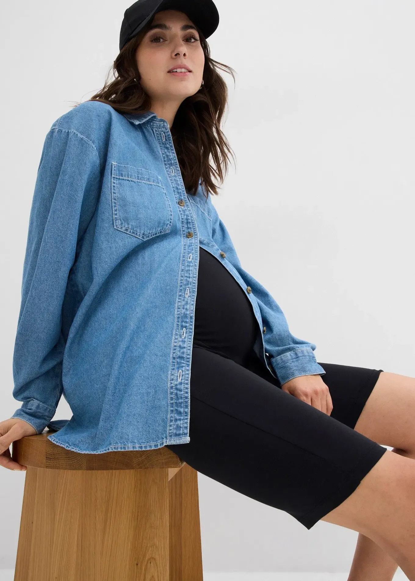 Lot de 2 cyclistes de grossesse en coton