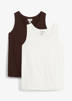 Lot de 2 débardeurs 100% coton