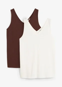 Lot de 2 débardeurs 100% coton