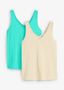 Lot de 2 débardeurs 100% coton