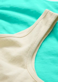 Lot de 2 débardeurs 100% coton