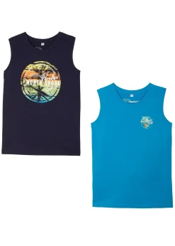 Lot de 2 débardeurs 100% coton