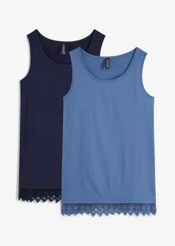 Lot de 2 débardeurs à dentelle