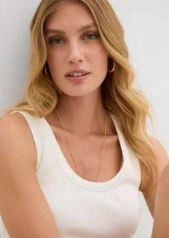 Lot de 2 débardeurs côtelés en coton extensible