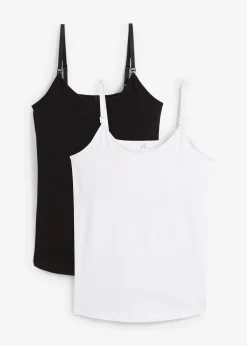 Lot de 2 débardeurs de grossesse et d'allaitement