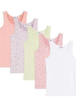 Lot de 5 débardeurs en coton doux et extensible