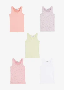 Lot de 5 débardeurs en coton doux et extensible