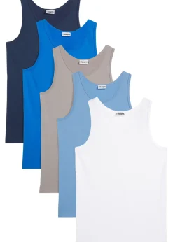 Lot de 5 débardeurs en coton doux et extensible