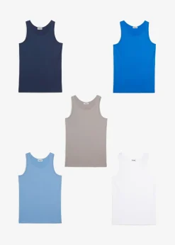 Lot de 5 débardeurs en coton doux et extensible