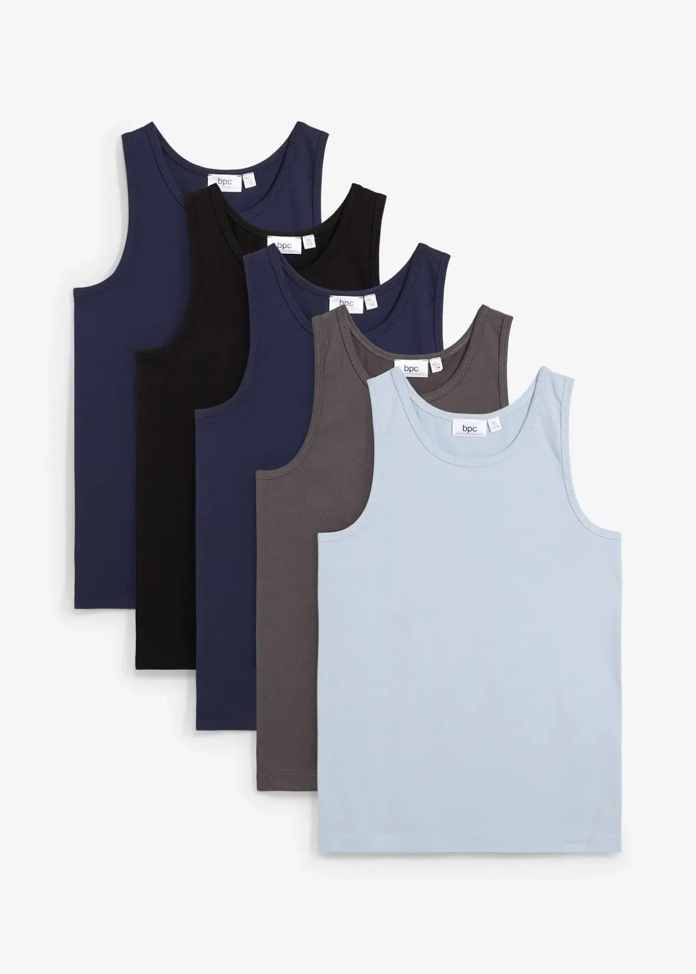 Lot de 5 débardeurs en coton extensible