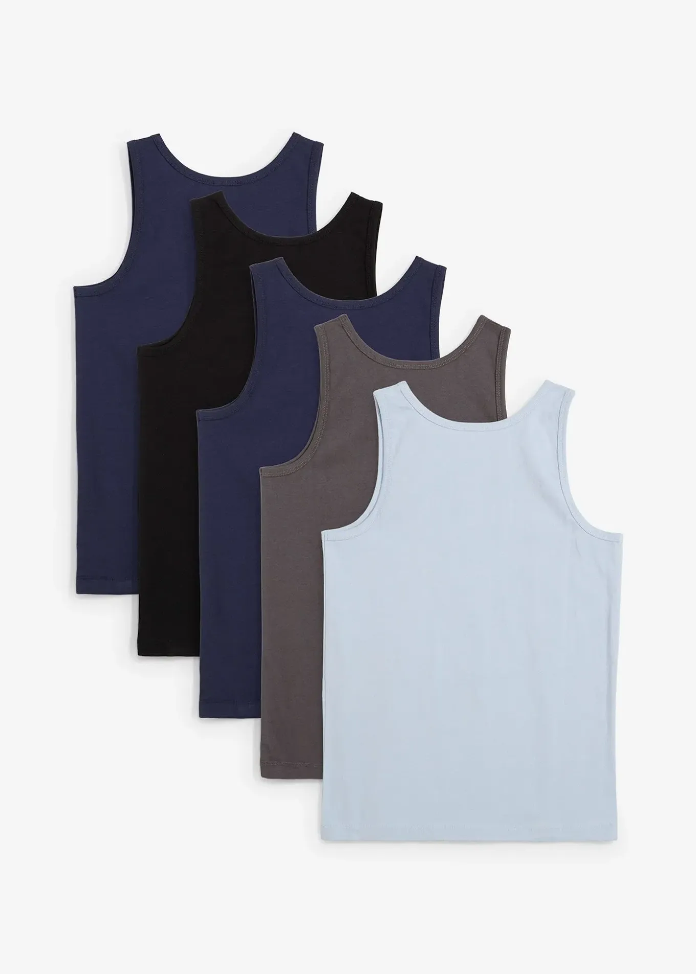 Lot de 5 débardeurs en coton extensible