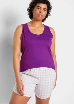 Lot de 5 débardeurs longs 100% coton