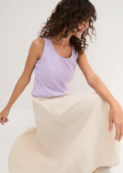 Lot de 5 débardeurs longs 100% coton