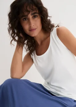 Lot de 5 débardeurs longs 100% coton