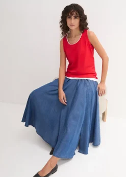 Lot de 5 débardeurs longs 100% coton