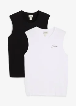 Lot de 2 débardeurs marcel 100% coton, loose