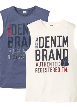 Lot de 2 débardeurs marcel 100% coton