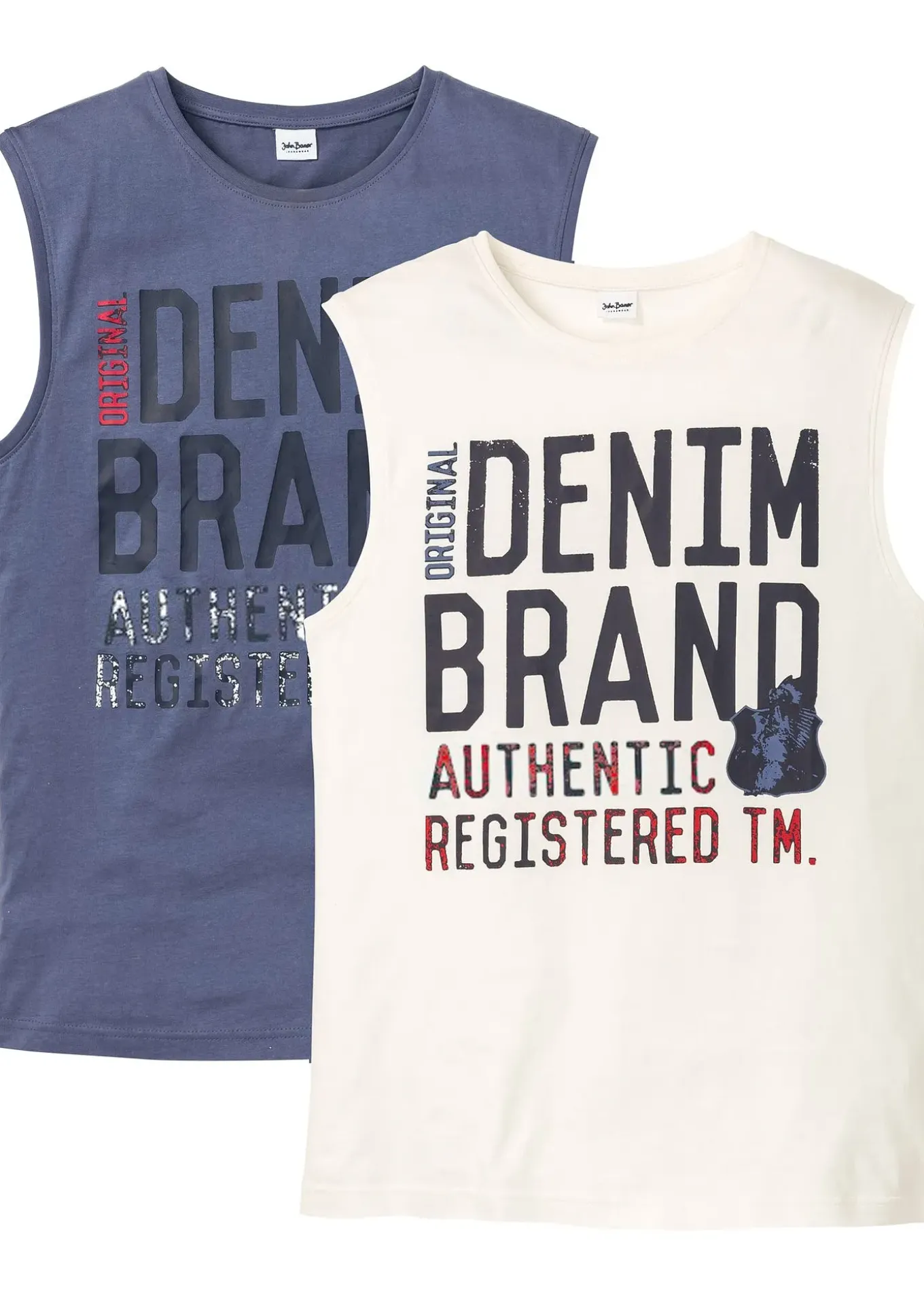 Lot de 2 débardeurs marcel 100% coton