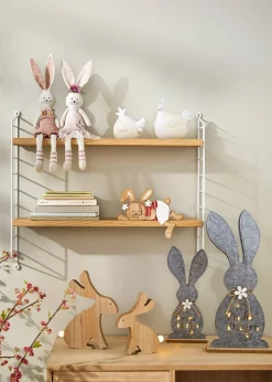 Lot de 2 figurines déco lapins