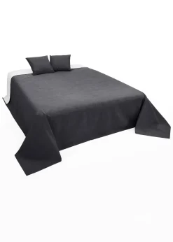 Lot de 2 housses de coussin aspect lin