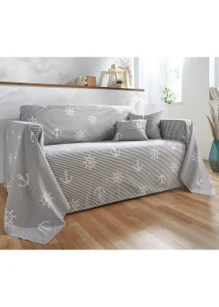 Lot de 2 housses de coussin motif marin