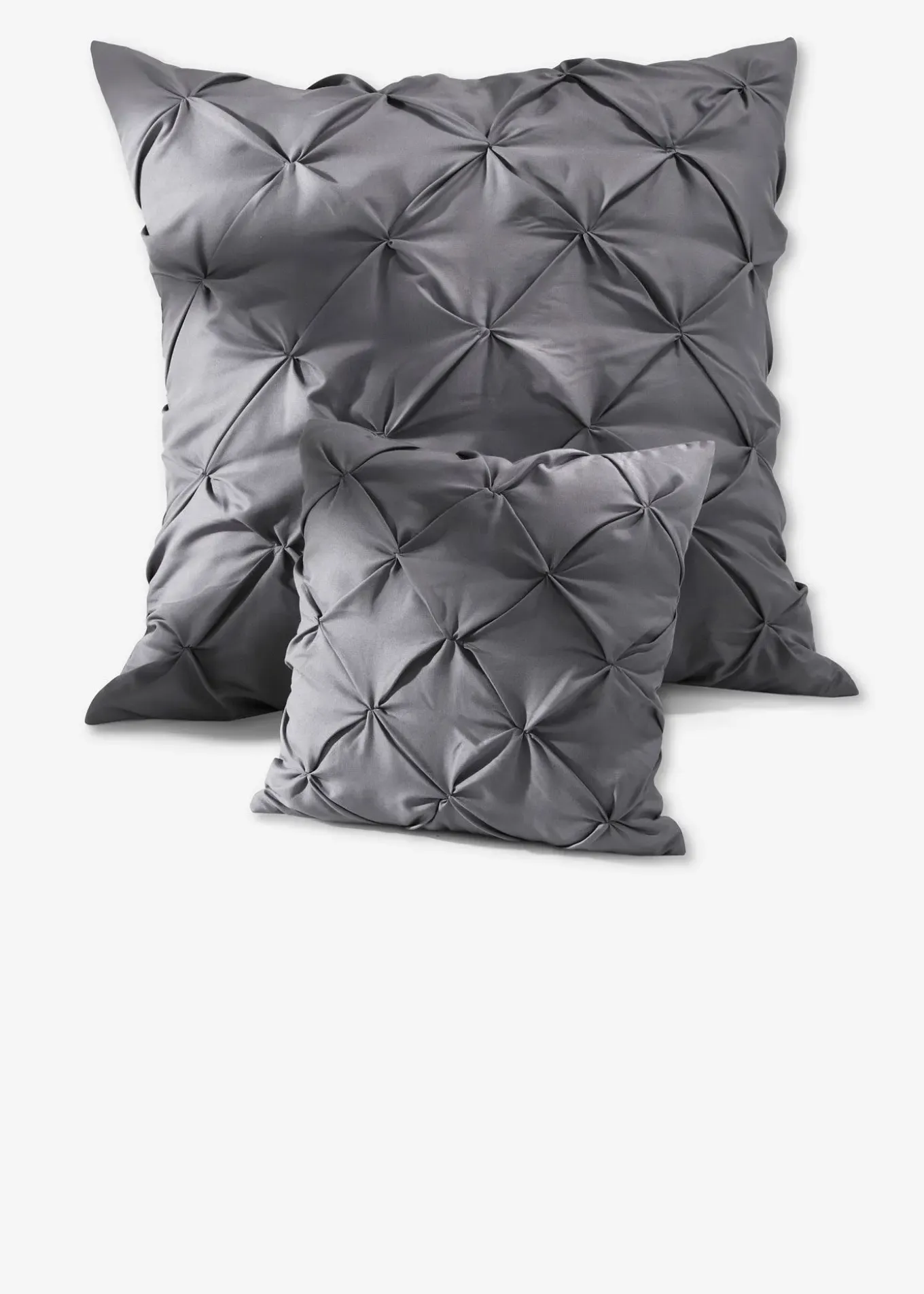 Lot de 2 housses de coussin avec motif froncé