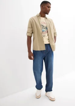 Lot de 2 jeans classiques d’été à taille élastiquée