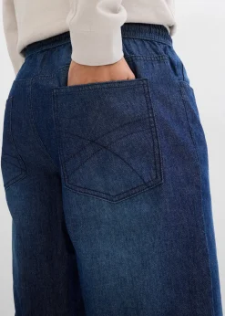 Lot de 2 jeans classiques d’été à taille élastiquée