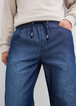 Lot de 2 jeans classiques d’été à taille élastiquée