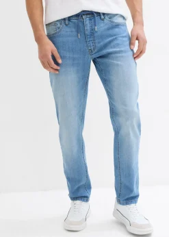 Lot de 2 jeans droits extensibles regular à taille élastiquée