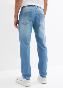 Lot de 2 jeans droits extensibles regular à taille élastiquée