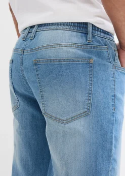 Lot de 2 jeans droits extensibles regular à taille élastiquée