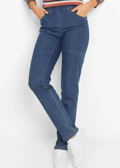 Lot de 2 jeans droits, taille mi-haute